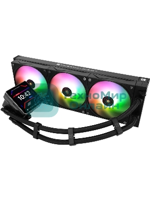 Водяное охлаждение для процессора Thermalright Grand Vision 360 (360mm, LED, Black, ARGB/Fans: 3x120mm, 80.45CFM, 29.4dBA, 2150RPM/Pump height 72.5mm, 6400RPM, Rad thickness 27mm/S: 1700, 1200, 1851, 115X, 2011, 2066, AM5, AM4)