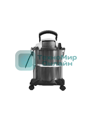 Строительный пылесос Ресанта ПС-1500/20 серебристый, 1500 Вт, уборка сухая/влажная/выдув, пылесборник мешок/контейнер, 20 л