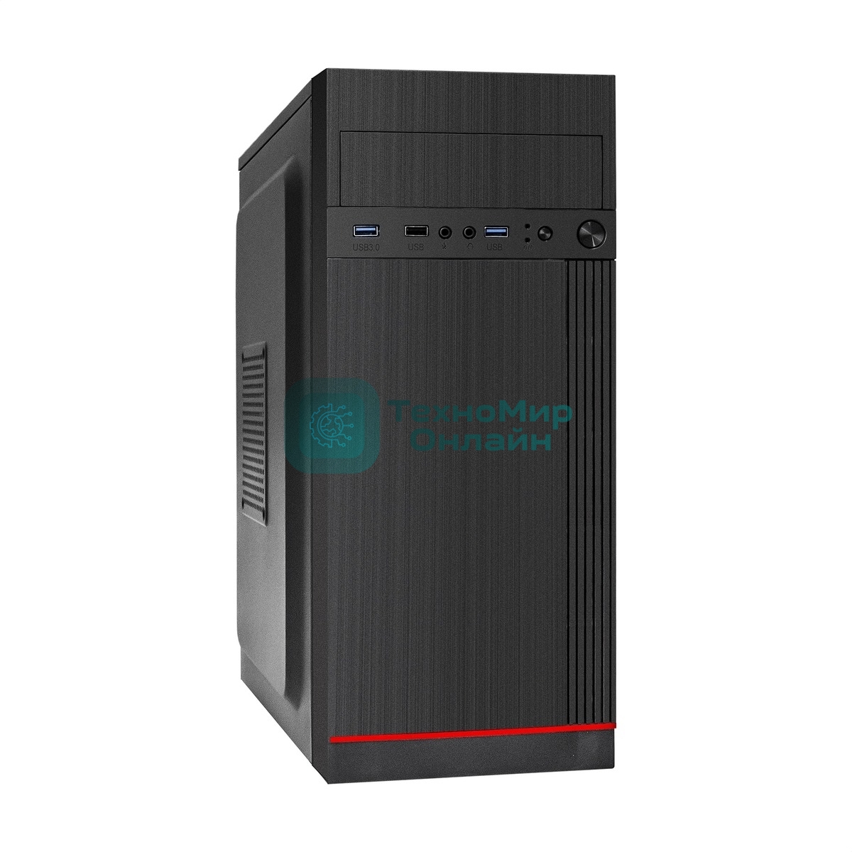 Компьютерный корпус Miditower ExeGate AA-442U2-AA400 (ATX, AA400 8 см, 1хUSB+2хUSB 3.0, аудио, черный)