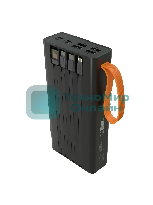 Портативный аккумулятор More choice (4620202550576) PB22-30 с кабелем 2USB 2.1A - 30000mAh черный