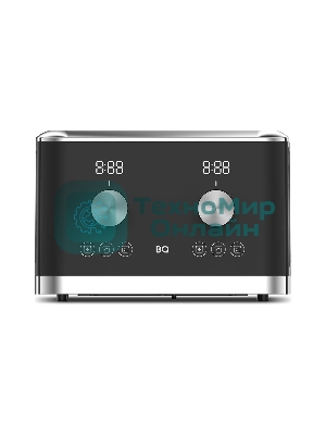 Тостер BQ T4000 Black-Steel, Мощность 1600 Вт, 7 степеней поджаривания