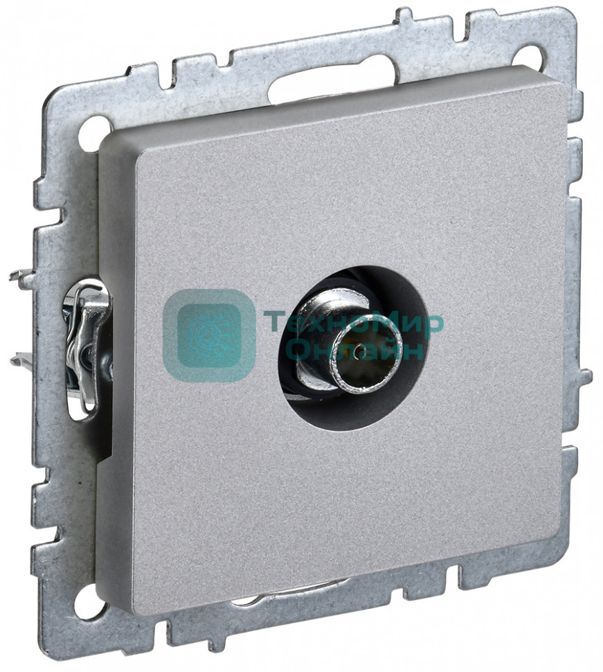 Розетка телевизионная оконечная IEK Brite РТВ11-0-БрА (BR-A10-O-K47) алюминий