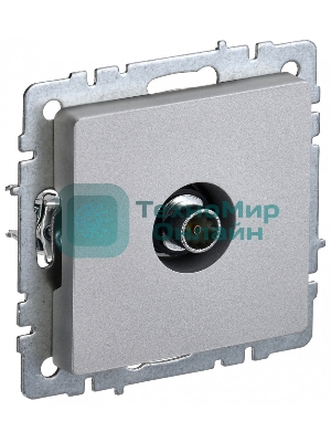 Розетка телевизионная оконечная IEK Brite РТВ11-0-БрА (BR-A10-O-K47) алюминий
