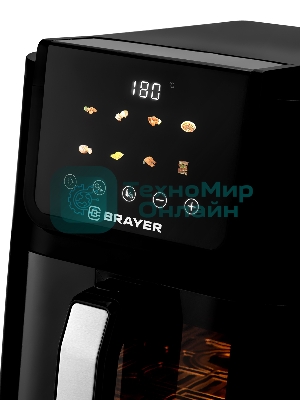 Аэрогриль Brayer 2041BR черный, 1500 Вт, 5 л, сенсор, 8 программ