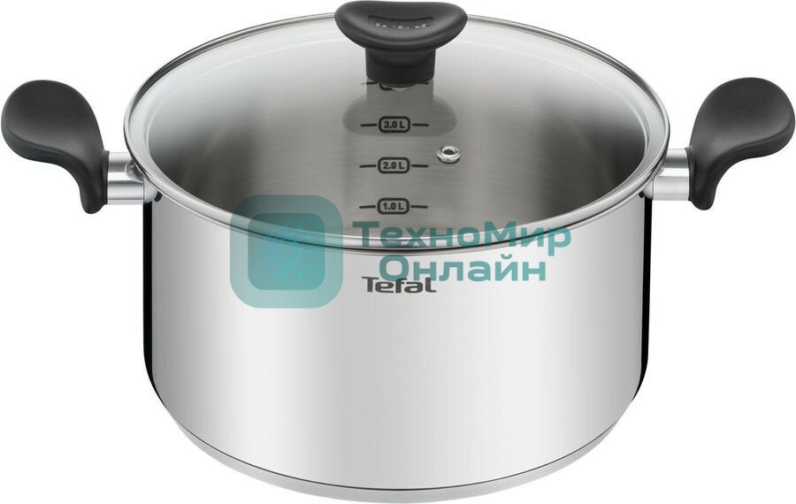 Кастрюля Tefal Primary E3084674 5.2 л. d=24 см (с крышкой) стальной (2100120958)