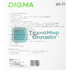 Роутер беспроводной Digma DWR-AC1202 AC1200 10/100/1000BASE-TX черный
