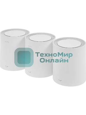 Бесшовный Mesh роутер Cudy M1800(3-Pack) AX1800 10/100/1000BASE-TX белый (упак.:3шт)