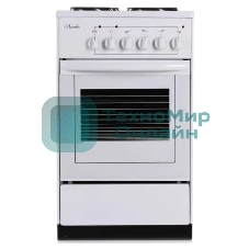 Плита электрическая Лысьва ЭП 401 СТ белый, конфорок 4 электрических, духовка 57 л, 50 см x 84 см x 60 см