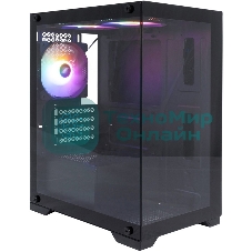 Компьютерный корпус 1STPLAYER MIKU Mi2 черный mATX 3x120мм LED fans Mi2-BK-3F1