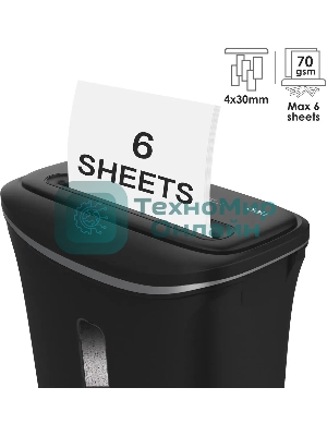 Шредер Deli E9945 черный (секр.P-4) фрагменты 6лист. 12лтр. скобы пл.карты