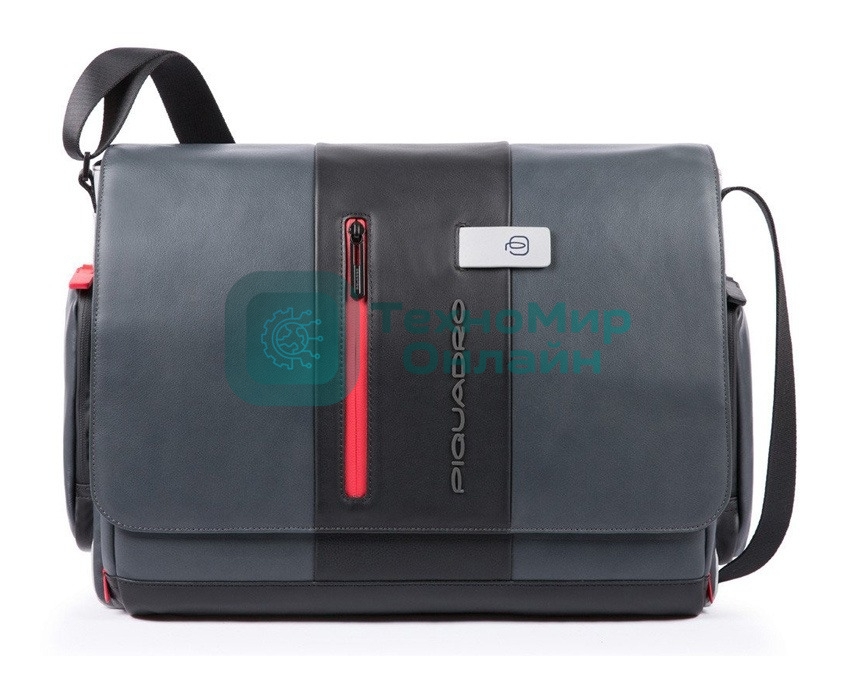 Сумка мужская Piquadro Urban CA1592UB00/GRN серый/черный натур.кожа