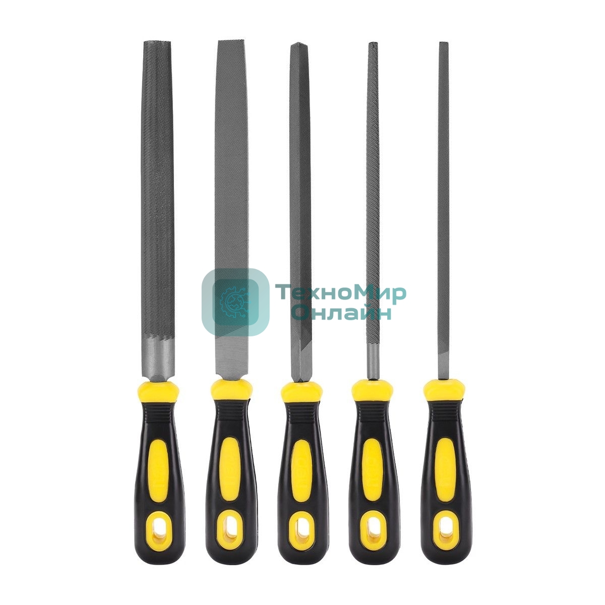 Набор напильников Deli DL352085 5шт Корпус напильника изготовлен из инструментальной стали T12. Обрезиненная платиковая ручка.