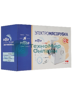Мясорубка электрическая Ротор ЭМШ 35/300-2 белый, 1500 Вт, 0.6 кг/мин, насадки - 2