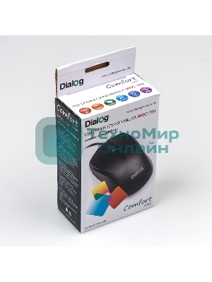 Мышь проводная Dialog Comfort MOС-15U черный, 1200 dpi, USB, кнопки - 3