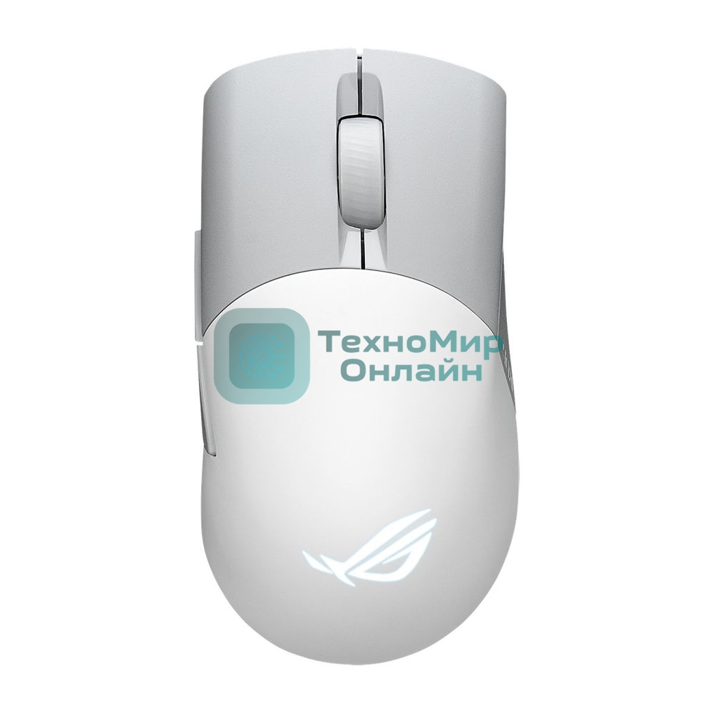 Мышь беспроводная/проводная ASUS ROG Keris Wireless AimPoint белый, 36000 dpi, радиоканал, Bluetooth, USB, кнопки - 5