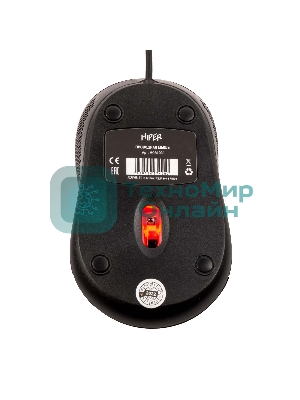 Мышь проводная HIPER HOM-031 черный, 1000 dpi, USB, кнопки - 3