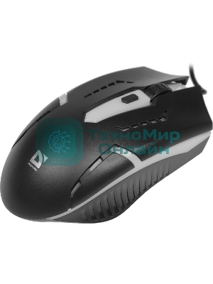 Мышь проводная Defender Hit MB-601 черный, 1200 dpi, USB, кнопки - 4