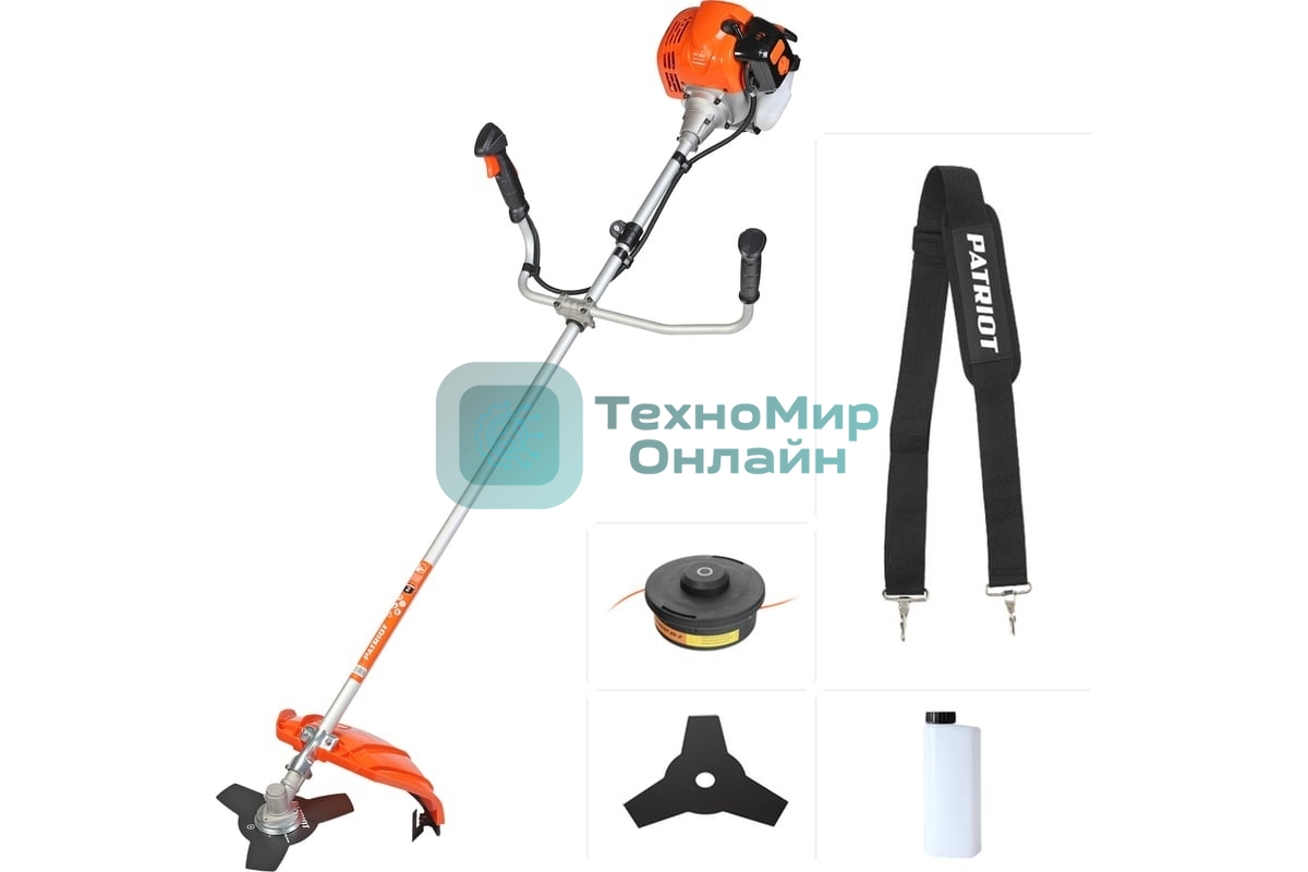 Триммер бензиновый Patriot PT 553 (1+1) 1840Вт 3л.с. реж.эл.:леска/нож