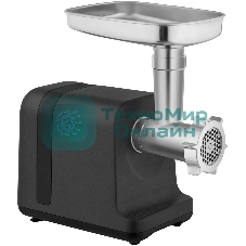 Мясорубка электрическая Rondell RDE-1456 черный, 3000 Вт, 2.5 кг/мин, реверс, защита от перегрузки, металлический лоток, насадки - 5