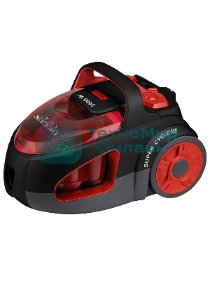 Пылесос Delta LUX DL-0846 черый/красный, 420/ 2400Вт, уборка сухая, пылесборник контейнер 2л