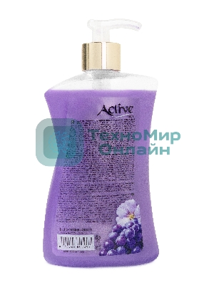Жидкое мыло жемчужное Active 450 мл. С дозатором. Виноград и цветок (511801638)