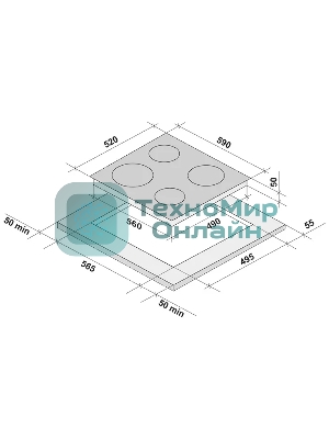 Варочная панель Krona ASTEN 60 BL черный