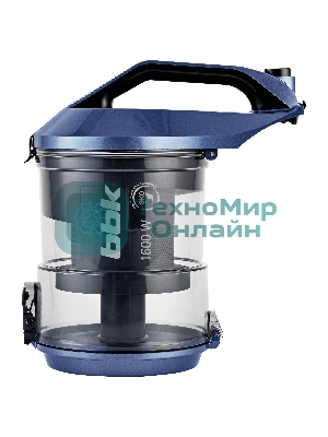 Пылесос BBK BV1602 синий, 300/1600 Вт, уборка сухая, пылесборник контейнер 2 л