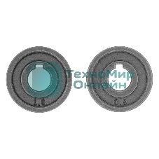 Подающий ролик Denzel V профиль под стальную проволоку 0,8-1 мм, 2 шт