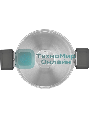 Кастрюля Rondell Quadro RDS-1597, 5.1 л, 24 см, с крышкой, сталь