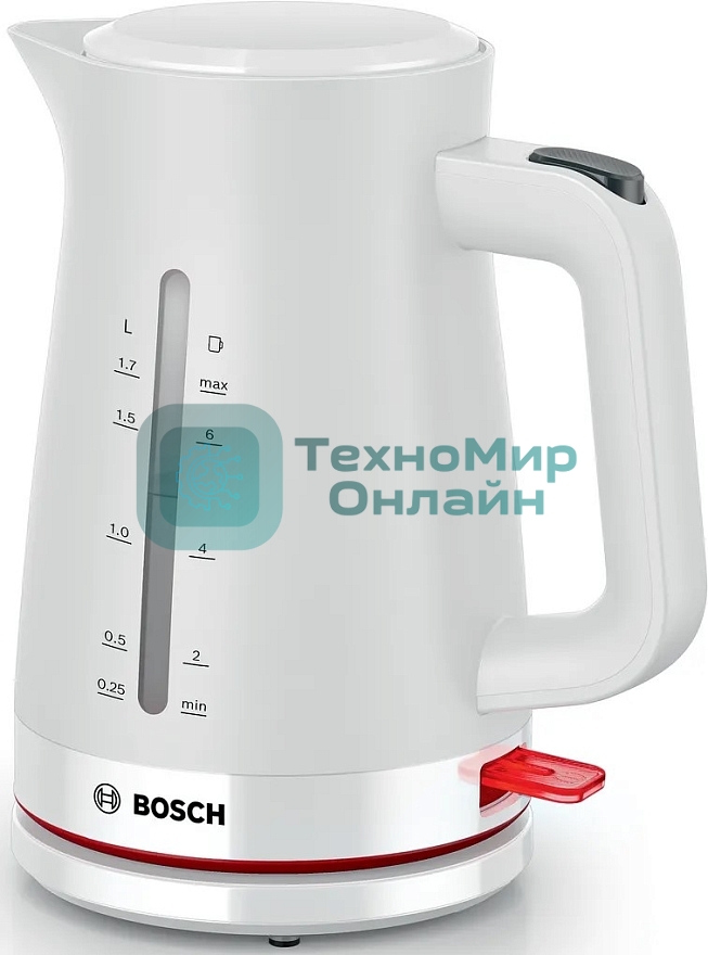Чайник Bosch TWK3M121 1,7 л, 2400 Вт, белый