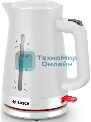 Чайник Bosch TWK3M121 1,7 л, 2400 Вт, белый