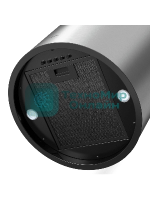 Вытяжка островная Maunfeld Drum Wall 35 нержавеющая сталь, 32.5 см, 850 куб. м/ч, 48 дБ