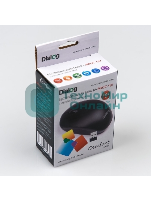 Мышь беспроводная Dialog Comfort MROC-13U черный, 1200 dpi, радиоканал, USB, кнопки - 3