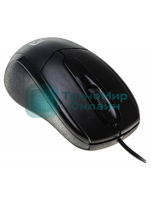 Мышь проводная Oklick 305M черный, 1000 dpi, USB, кнопки - 3