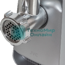 Мясорубка электрическая JVC JK-MG124 белый, 2000 Вт, 2.0 кг/мин, реверс, защита от перегрузки, насадки - 4