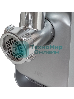 Мясорубка электрическая JVC JK-MG124 белый, 2000 Вт, 2.0 кг/мин, реверс, защита от перегрузки, насадки - 4