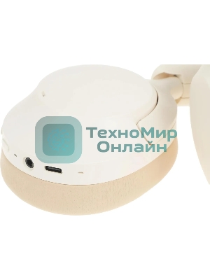 Беспроводные/проводные наушники Creative Zen Hybrid 2 бежевый, полноразмерные, Bluetooth + проводной, активное шумоподавление