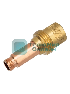 Держатель цанги Denzel с газовой линзой для электрода 2,4 мм, 2 шт