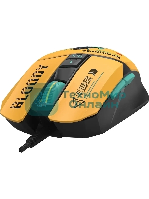 Мышь проводная A4Tech Bloody W63 Max Renegade желтый, 12000 dpi, USB, кнопки - 7