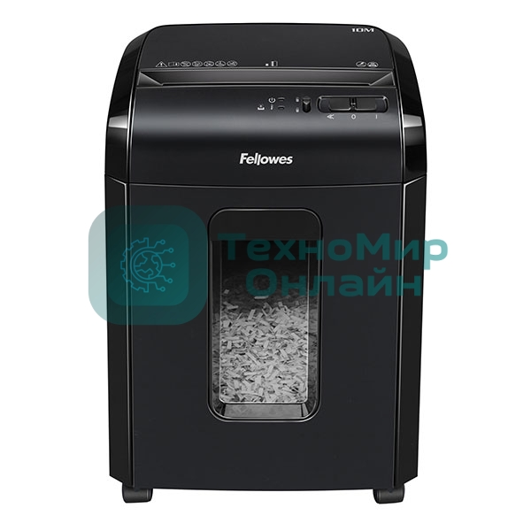 Шредер Fellowes Powershred 10M FS-4630601 DIN P-5, 2х15мм, 10лст., 19лтр., Safety Lock, с микрорезкой