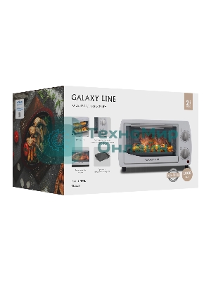 Мини-печь Galaxy Line GL 2626, белый, 10 л, 1000 Вт, таймер на 60 минут, индикатор работы, автоотключение