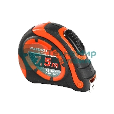Рулетка PATRIOT MTA-7, автостоп, ударопрочный корпус, обрезиненная, 7,5м