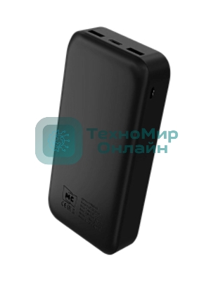 Портативный аккумулятор MORE CHOICE (4620202552914) PB25-20 20000mAh 2USB+Type-C+1micro USB 2.0A, черный
