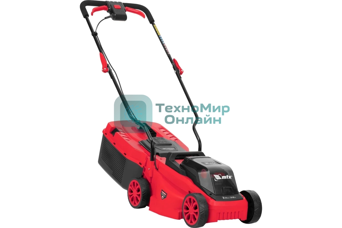 Газонокосилка аккумуляторная бесщеточная MTX CLM-320, 320 мм, травосб. 30 л, Li-Ion, 20 В