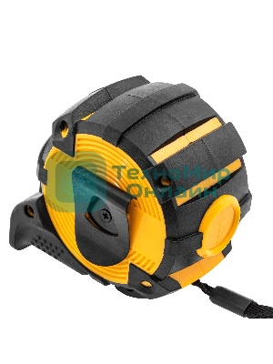 Рулетка Denzel 5 м х 32 мм, автоматич. фиксац., нейлон. покрытие, магнит. зацеп, двухстор. разметка