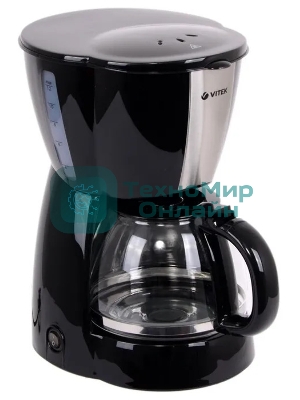 Кофеварка капельная Vitek VT-1506 ВК черный, молотый кофе, 0.7 л, 550 Вт