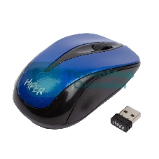 Мышь беспроводная HIPER HOMW-062 синий, 1000 dpi, радиоканал, USB, кнопки - 3