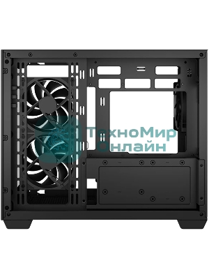 Компьютерный корпус Deepcool CG330 3F без БП, боковое окно (панорама), 3x120мм ARGB PWM вентилятора, черный, mATX