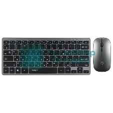 Комплект клавиатура+мышь Qumo Paragon K15/M21 беспроводной, USB, 1600 DPI, черный