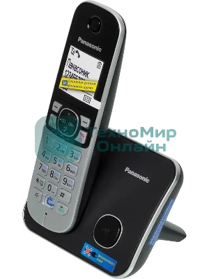 Телефон беспроводной (DECT) Panasonic KX-TG6811RUB черный Беспроводной DECT,40 мелодий,телефонный справочник 120 зап.